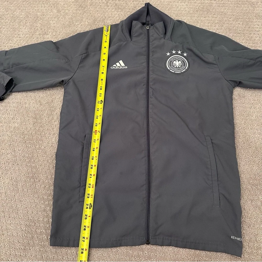 Adidas Aeroready Germany National Team Full-Zip Jacket, Gray and White, Small - Picture 11 of 12